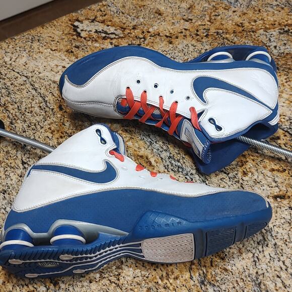 Nike Shox Zoom Air Elite Flight Basketball Shoes White Blue 324830-141 Men\'s 9.5 main image 14